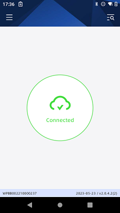 跨终端应用集成云端API模式应用程序安装和设置示意图，联网成功